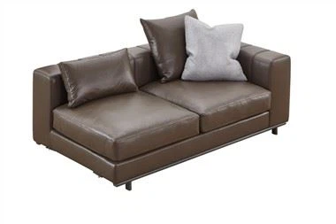 Villa Chaise With Armrest Living Room Two Seat Leather Sofa Sofa Sofa